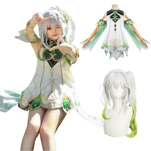 コスパ最高 即納 原神 コスプレ ナヒーダ コスプレ衣装 ウィッグ付き 子供 キッズ スメール 白草浄華 げんしん コスプレ GENSHIN IMPACT ナヒーダ コスプレ クラクサナリデビ クサナ