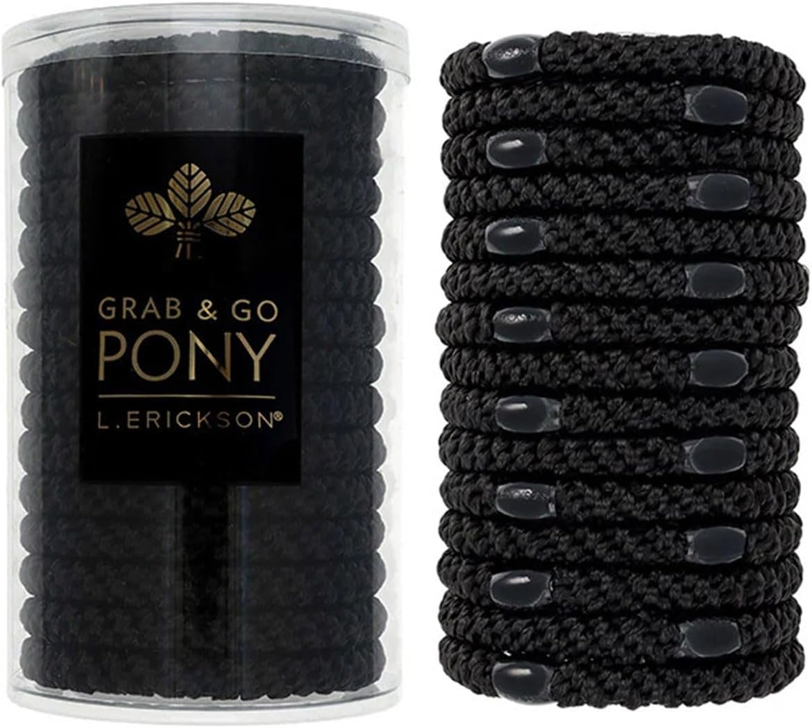 France Luxe ポニーテール チューブ 15P ヘアゴム ヘアアクセサリー レディース おしゃれ 耐久性 伸縮性 結び跡が残りにくい 絡みにくい リングゴム 髪留め (ブラック)