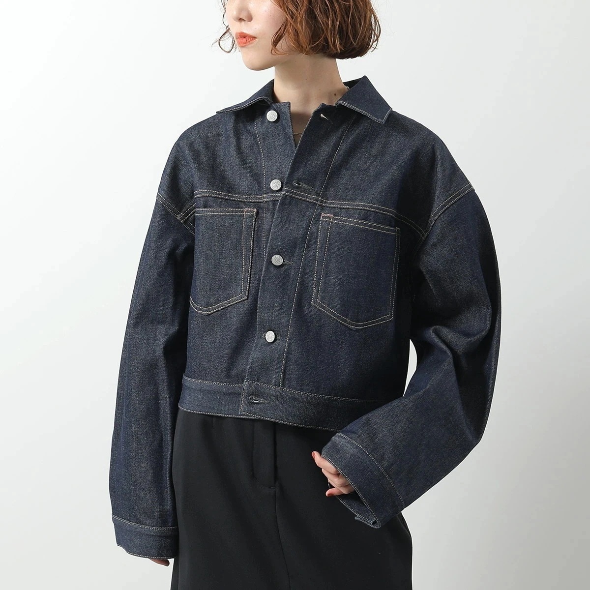 Acne Studios アクネストゥディオズ デニムジャケット C90182 FN-UX-OUTW000075 レディース クロップド インディゴ Gジャン ジージャン 135/Indigo-blu