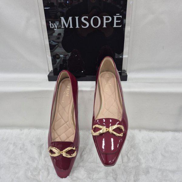 By 女性ロゴ装飾パンプス 112HT435SS006 WINE 3 JJ