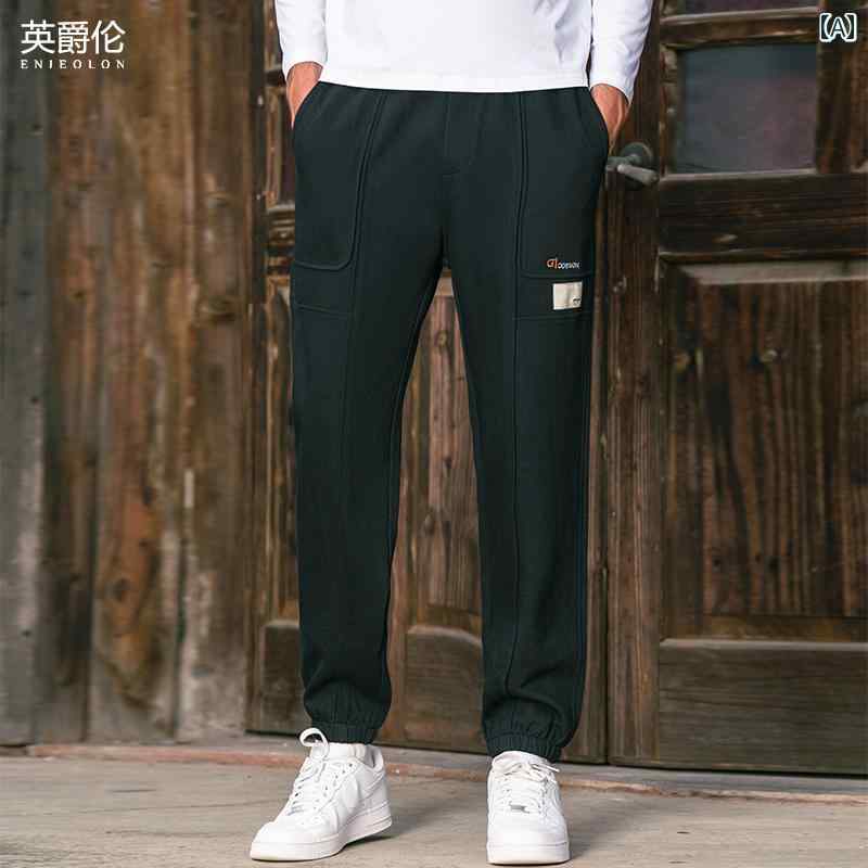 メンズ ファッション パンツ レギンス スウェット ズボン 動きやい 春 ストレート ボトムス アメリカン カジュアル 巾着 織 スウェット メンズ