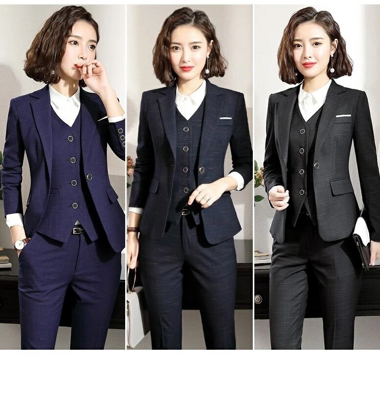 【目玉商品～超人気】上品 オフィス エレガント リクルートスーツ 3点セット ジャケット＋ベスト＋パンツ/スカート 韓国風 レディーススーツ 通勤 OL 学生 セットアップ 結婚式 披露宴 二次会 大