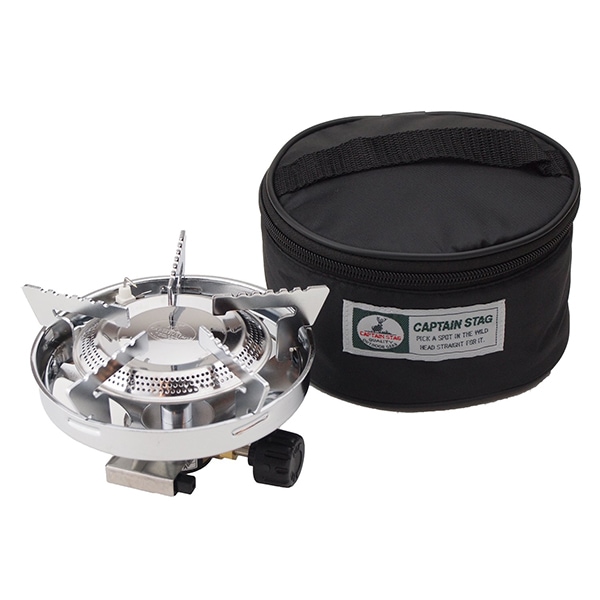 M-7901 小型ガスバーナーコンロ 圧電点火装置付 ケース付