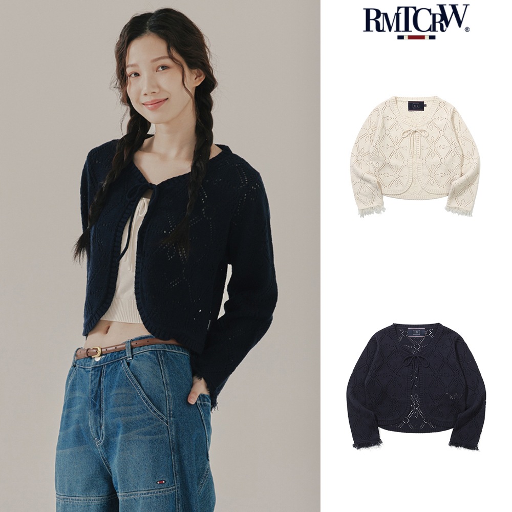 【ROMANTIC CROWN】PUNCHING RIBBON CARDIGAN