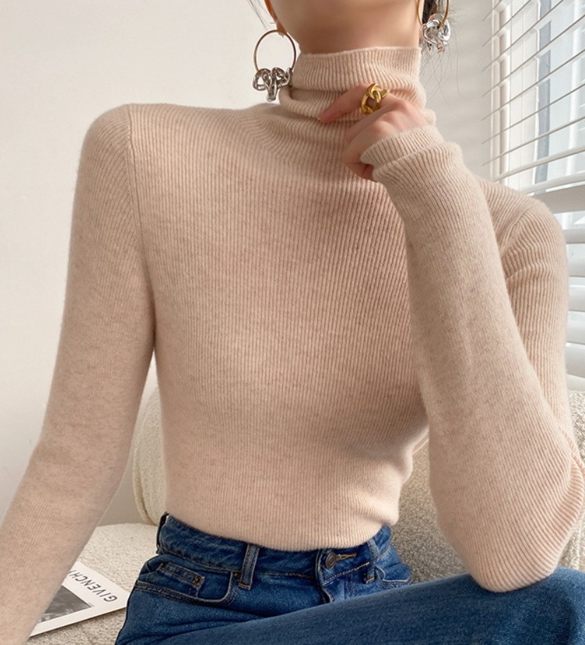 トップス デート モテアイテム ニットソー 長袖 タートルネック タイト 細身 リブニット 可愛い きれいめ 上品 おしゃれ かっこいい 可愛い ラブリー キュート ガーリー クール モード系