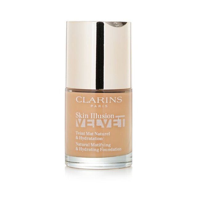 クラランス スキンイリュージョン ベルベット ナチュラル マティファイング & ハイドレイティング ファンデーション 30ml 112.3N サンダルウッド