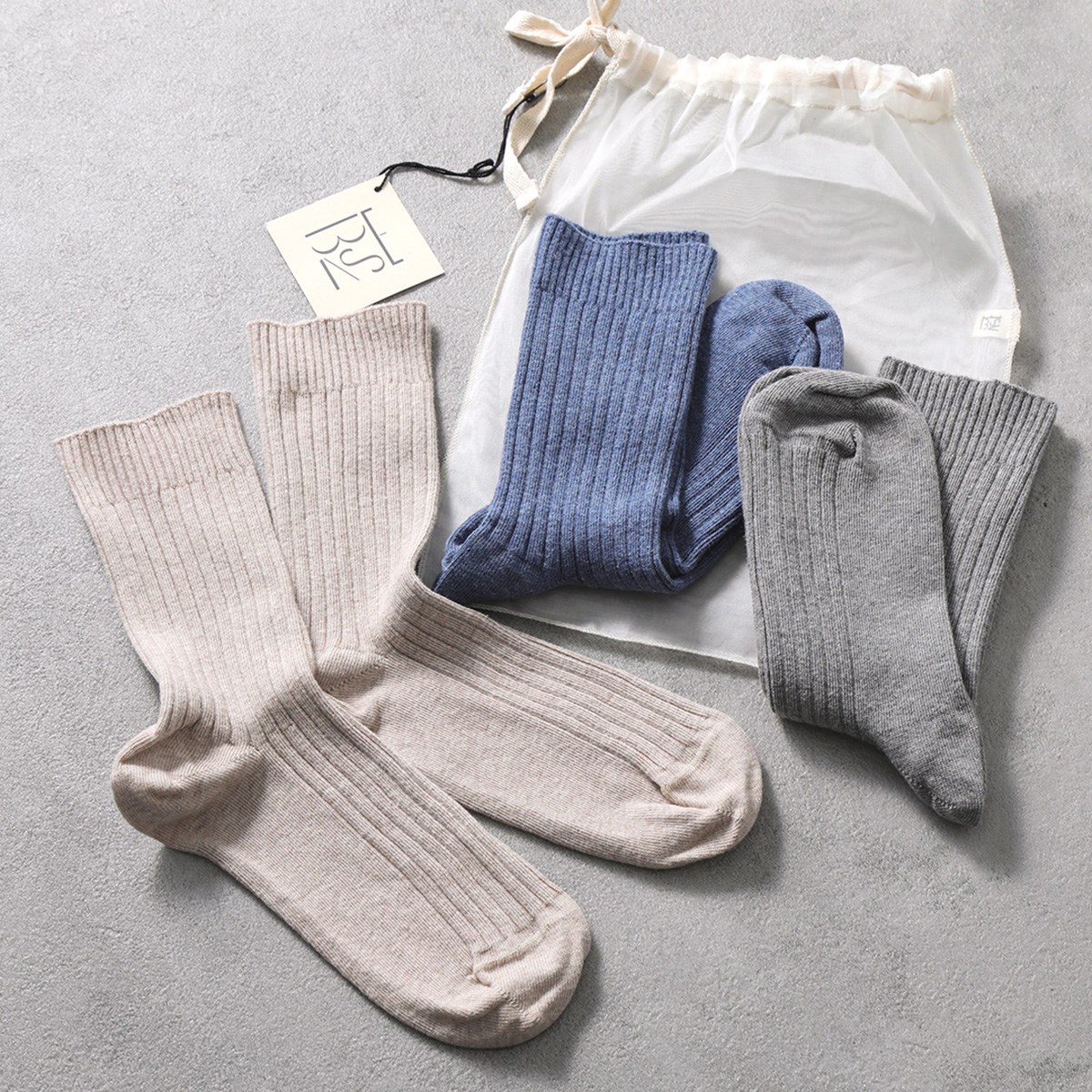 BASERANGE ベースレンジ ソックス SOCKS KARS GP AU23 レディース 3点セット リブ オーバーアンクルソックス 靴下 COMBO-2-A