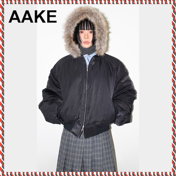 【AAKE】[6オンス] FUR HOOD PADDED JUMPER