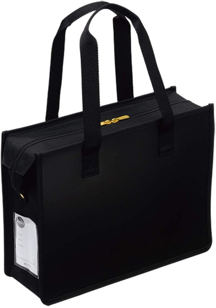 （まとめ買い）サクラクレパス ノータム/オフィストートバッグ ファスナー付 ブラック UNT-A4JC#49 [x3]