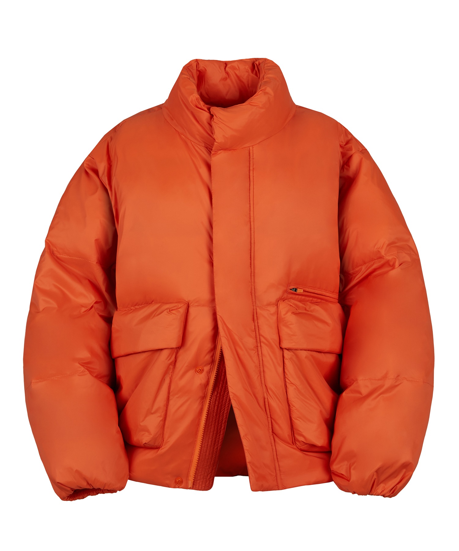 CODEGY ハイネックリッチポケットパッド入りジャンパー_オレンジ