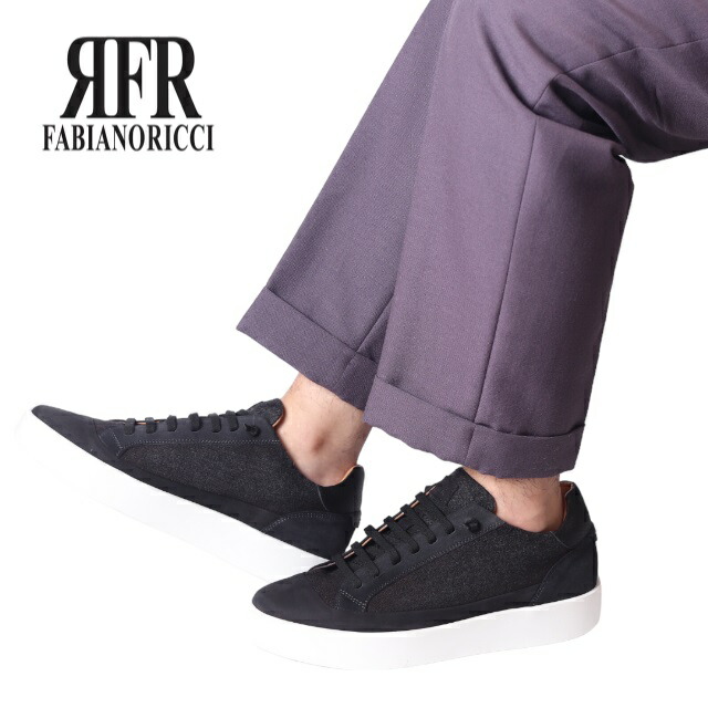 (初売りセール) FABIANO RICCI ファビアノリッチ スニーカー イタリア ウール ローカット スリッポン レースアップ スエード レザー ウール ラバーソール U1356 新作 2023 14,850円