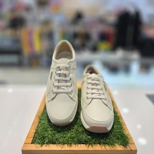 セーブゾーン04 コンフォートカジュアルバンディングノンスリップ4cmクッションスニーカーA アイボリー 333FQ (S40947637)