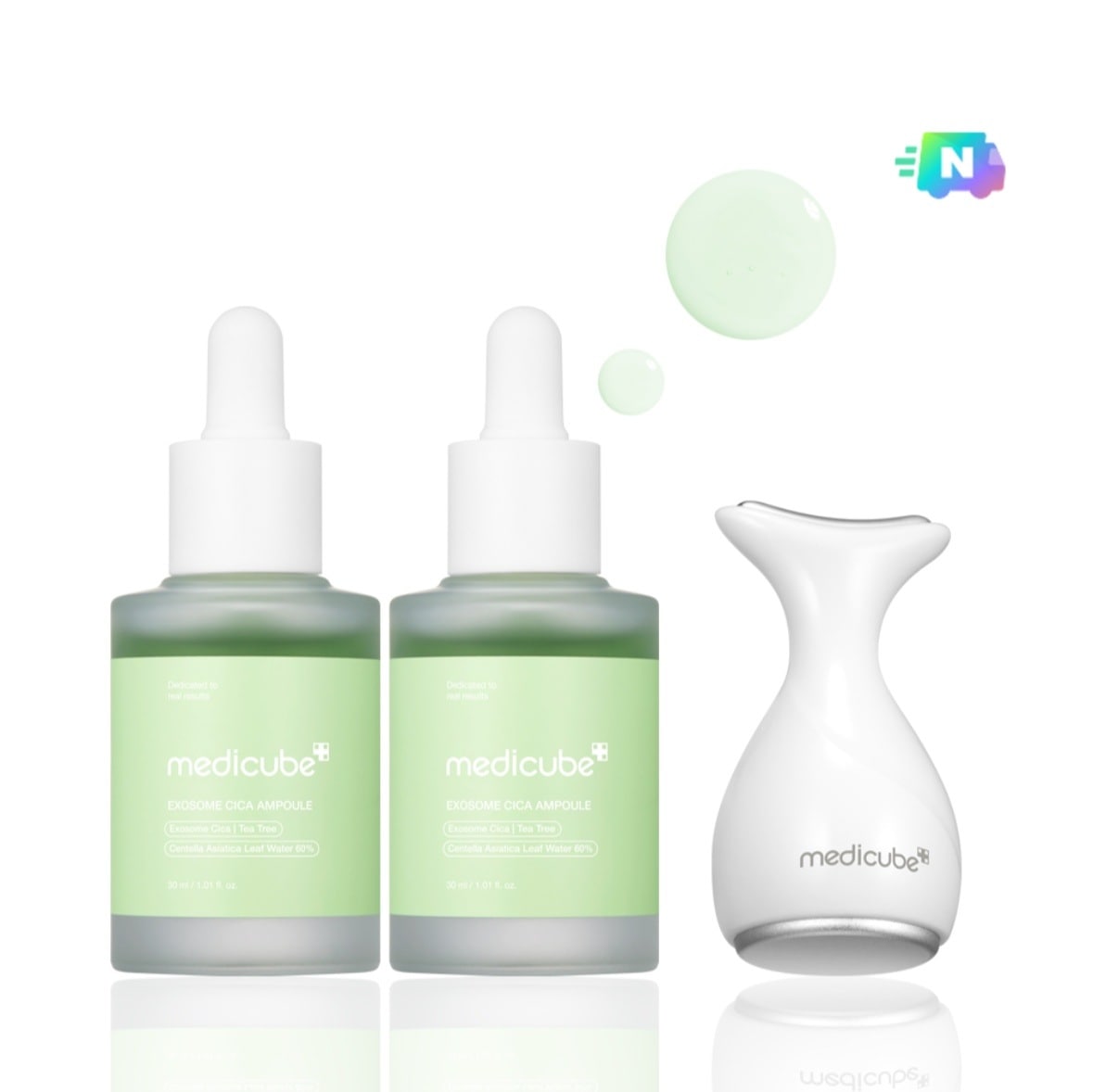 メディキューブ エキソソーム シカ鎮静 アンプル 30ml 2個(+クーリングスティック 追加贈呈) 次世代 エキソソーム シカ成分で凹凸鎮静/ツボクサ葉エキス配合/ニキビ肌用/トラブル鎮静/学生たち