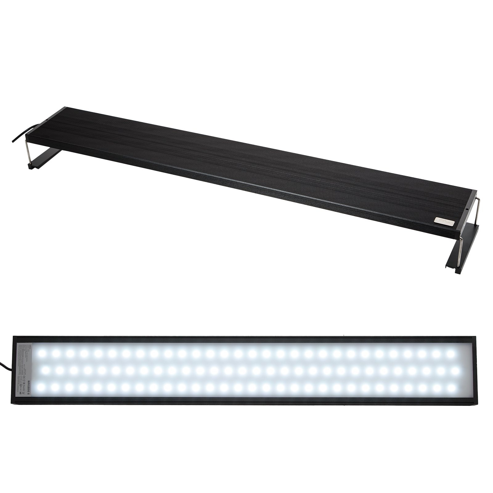 Ｃｈｉｈｉｒｏｓ　ＬＥＤ　ＷＲＧＢ２　９０　１０周年モデル　ブラック　ＲＧＢライト　調光機能付き　６２００ｌｍ　熱帯魚　水草　アクアリウム　水槽照明　ＣＲＣ10―15―10―50―40