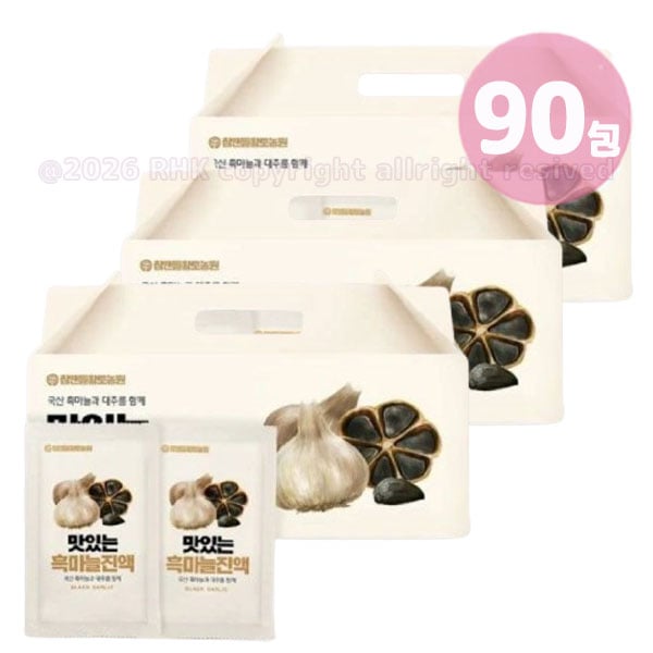 【黒ニンニクエキス 1箱 70ml 30包 計3箱 90包 】韓国産の黒にんにくとナツメを一緒に/大容量/참앤들황토농원 흑마늘 진 /韓国食品 プレゼント/企画構成