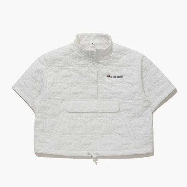 M 半袖Tシャツ UQC QP422TPDO6-IVY パッド入りジャカードキルティング半袖 / IVORY