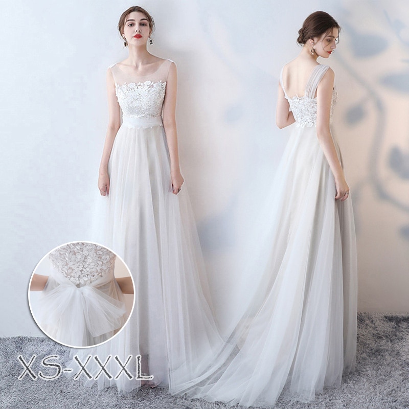 ウェディングドレス ノースリーブ 花嫁ドレス ワンピース ウエディングドレス パーティードレス スレンダーライン ロングトレーン 二次会ドレス ロング 花嫁ドレス 二次会ウエディングドレス 二次会 前