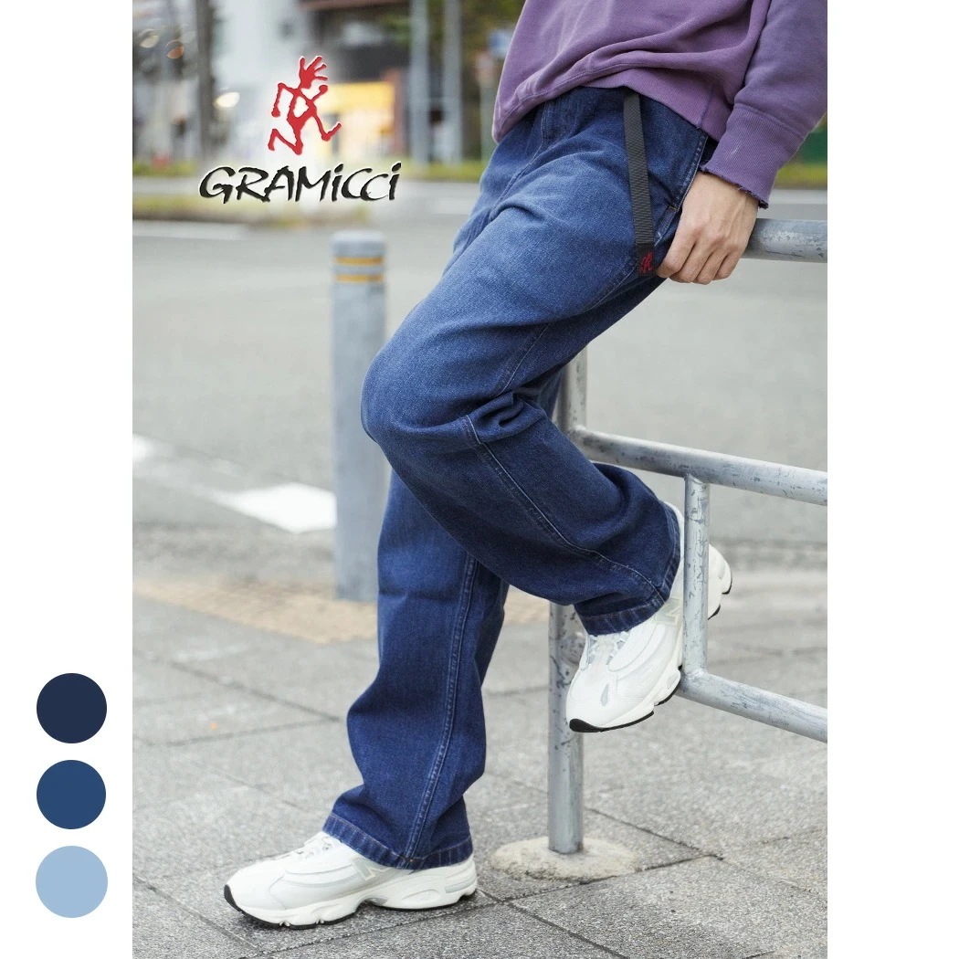 GRAMICCI グラミチ ストレッチ デニム STRETCH DENIM ストレート レギュラー フィット パンツ ボトムス REGULAR FIT PANT ( デニムパンツ メンズ レディース