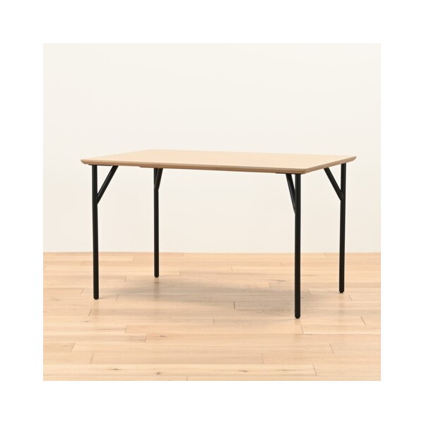 光製作所 アリカ ダイニングテーブル140 ウッド天板 スチール脚BK メーカー直送