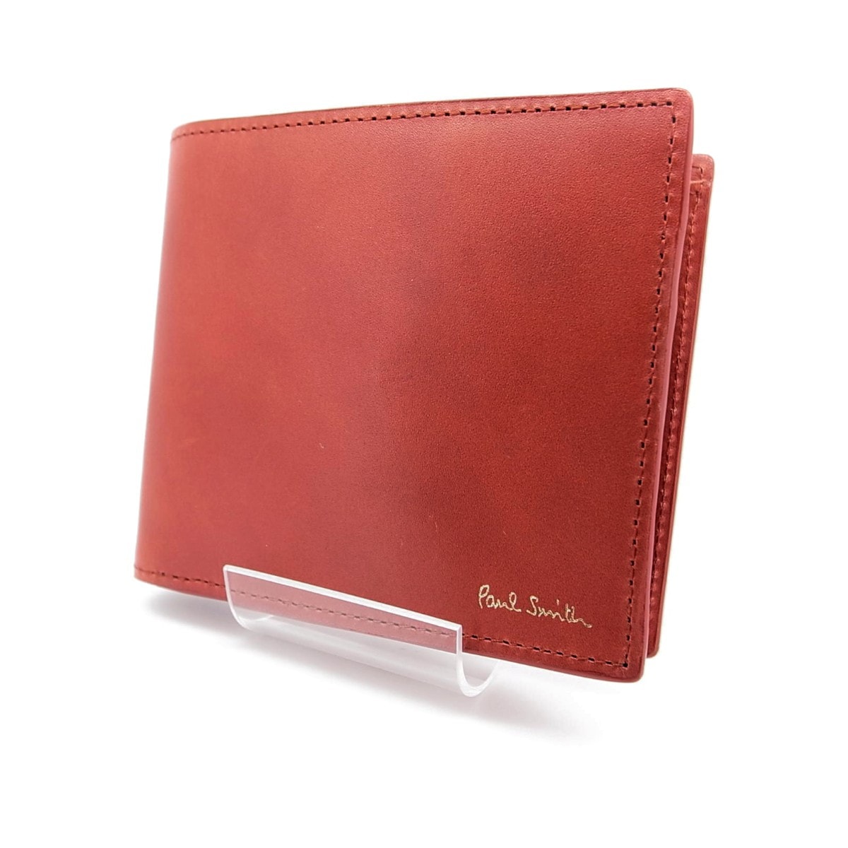 2つ折り財布小銭入れ付 BPS094 赤 クラシックウォレット