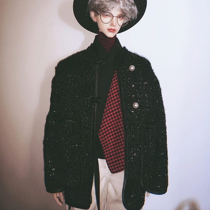 BJDドール服 ドール用アウター ブラック 貴族風 ID75/LS73/POPO68サイズ人形用衣装 9,041円