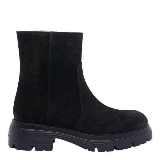 STUART WEITZMAN Women Boots SM559 HUDSON LITE ZIP BOOTIE SPDBLK Black