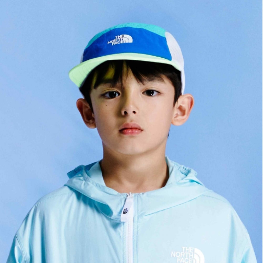 ザ・ノース・フェイス子供用メッシュカラーブロックキャップ NE3CQ01S_BLU