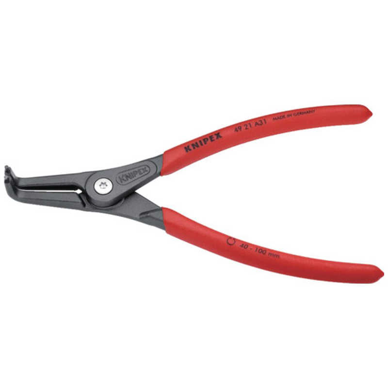 KNIPEX社　軸用精密スナップリングプライヤｰ 曲　4921-A31