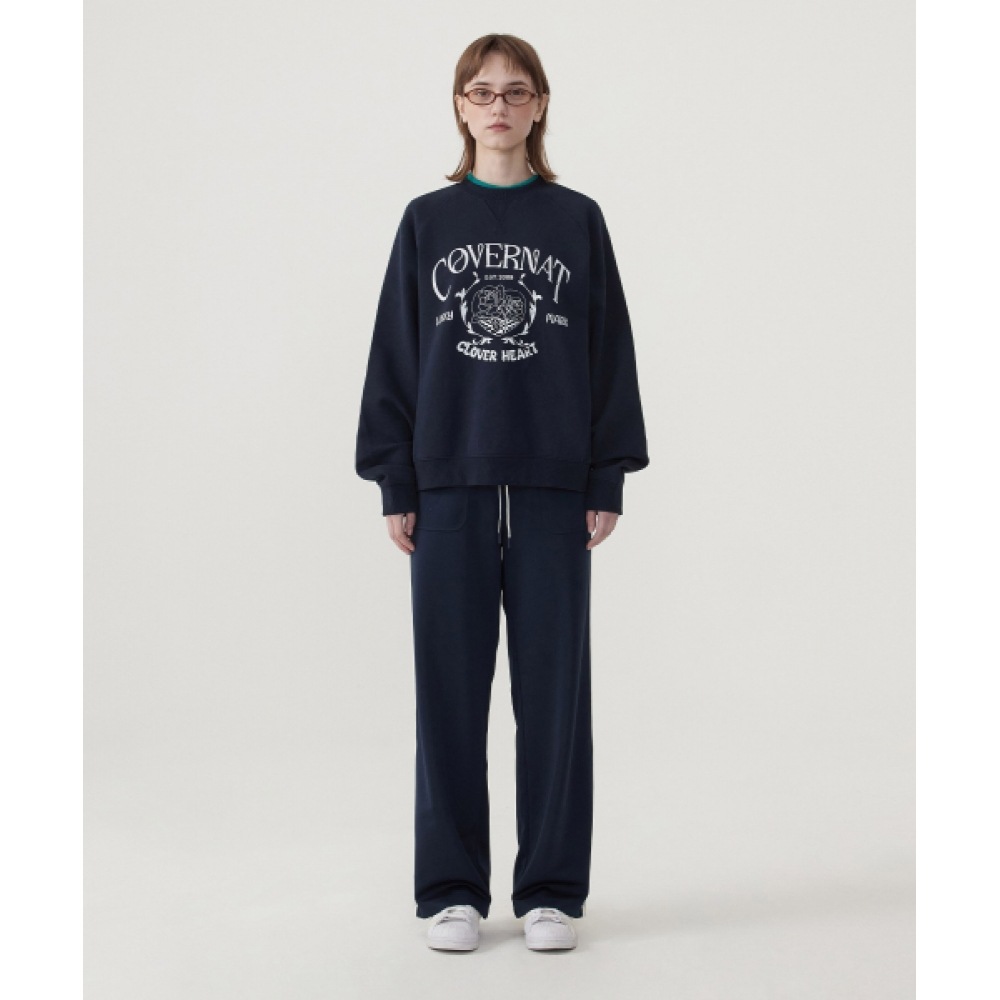 COVERNAT 女性用ストレートスウェットパンツブラック