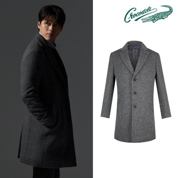 ハウンドトゥース ウール混紡コート CDAA9CT4122