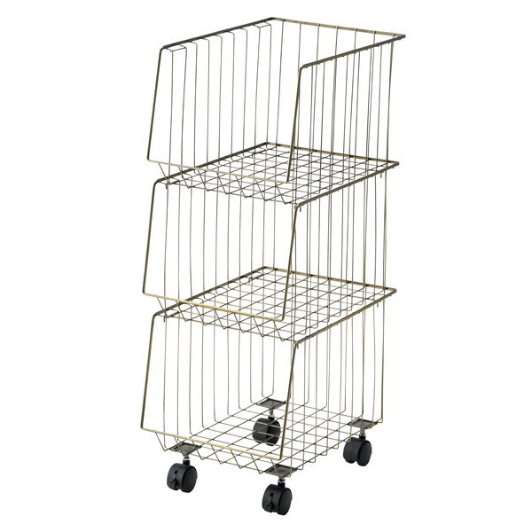 AKB-438AGD アンティークゴールド [スタッキングワゴン3D] メーカー直送