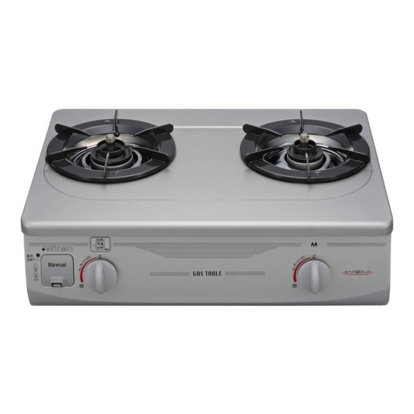 ガスコンロ プロパンガス 2口 左強火力 56cm RTS-336-2FTS(SL)A-L-LP シルバー