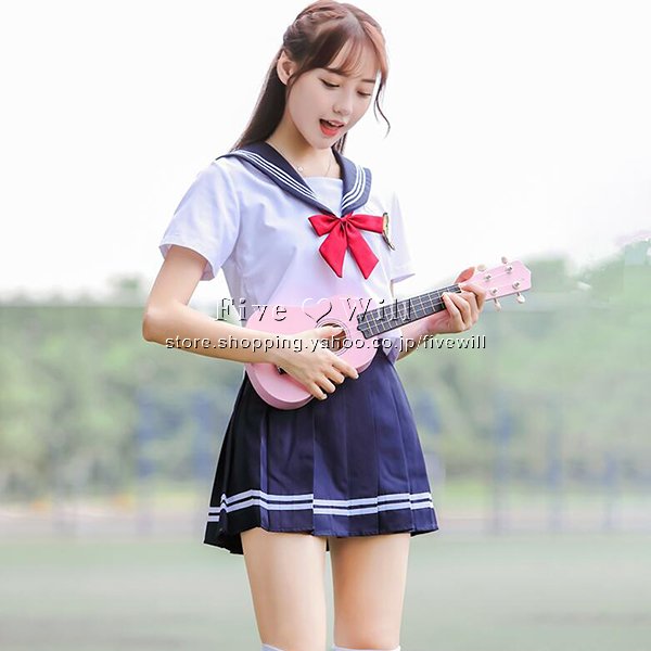 女子高校制服セーラー服シャツフリルスカート長袖 半袖女の子セーラー服スカート制服スクールウェア卒業式