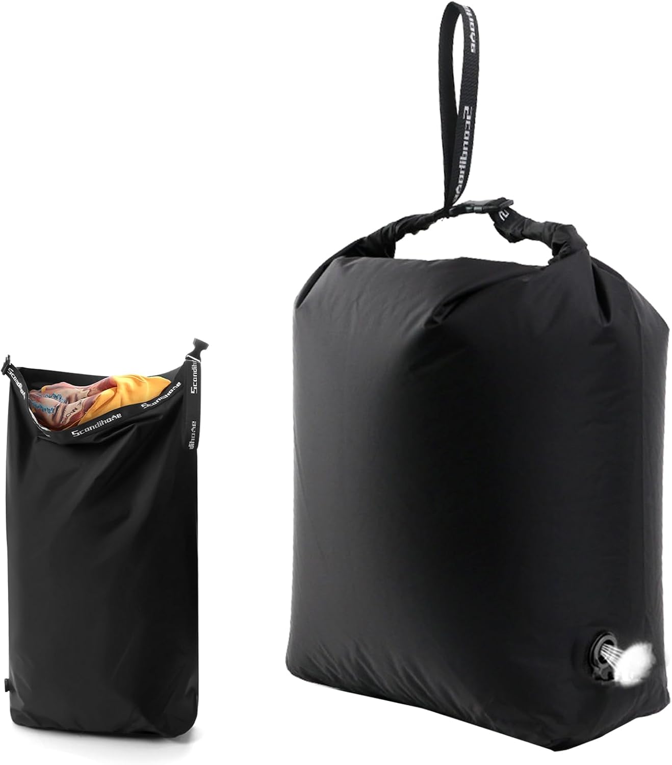 圧縮袋 防水仕様 吊り下げ可能 防カビ防虫 衣替え収納 旅行出張キャンプ用 再利用可能 ポンプ不要