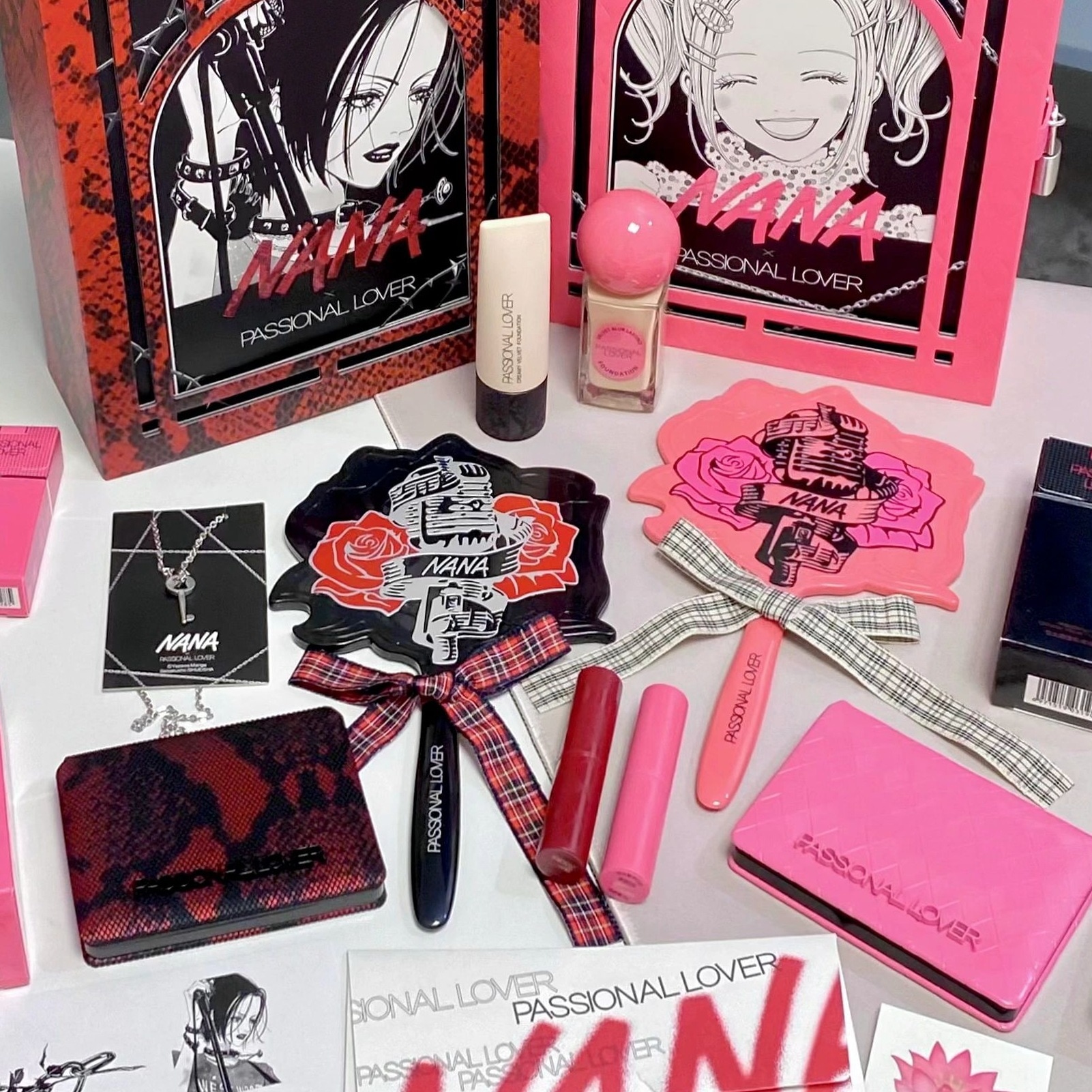 【公式正規品 国内出荷】NANA限定連名 セット 4点コスメセット ギフトボックス コスメ バレンタインデー誕生日プレゼント 中国コスメ 可愛い 肌色補正柔らかくて細かい粉 化粧下地 クリスマスコフレ