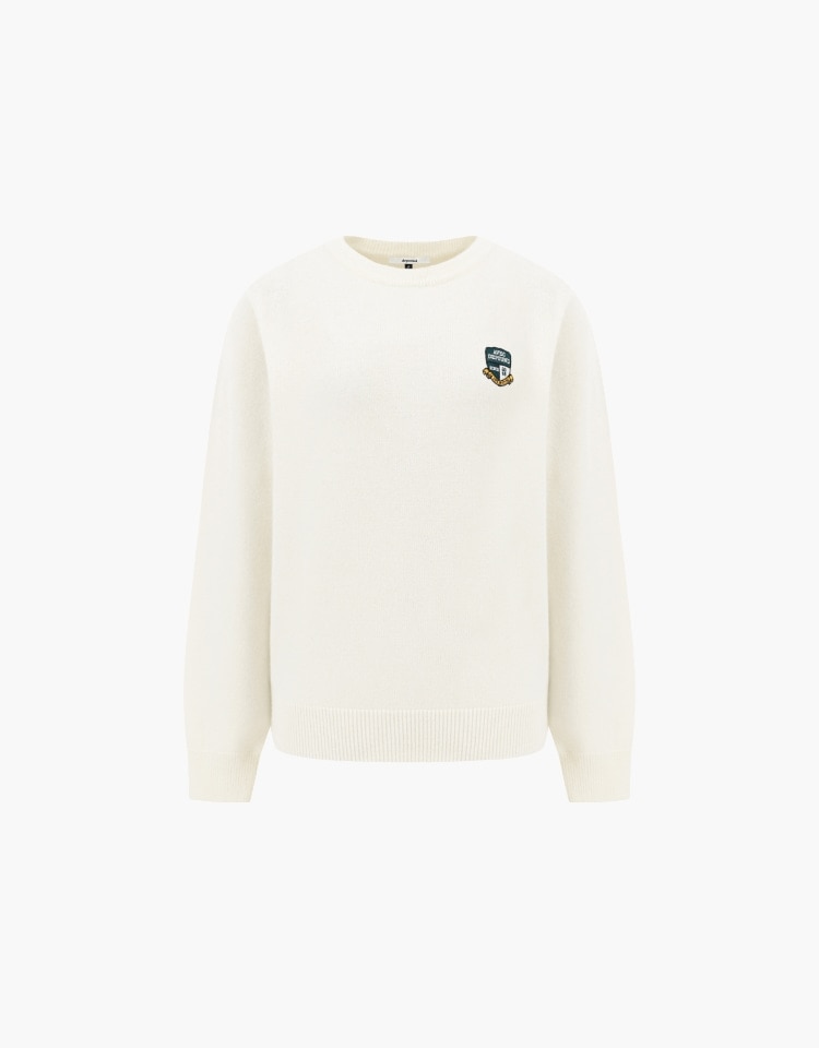 【DEPOUND】 EMBLEM PULLOVER : IVORY