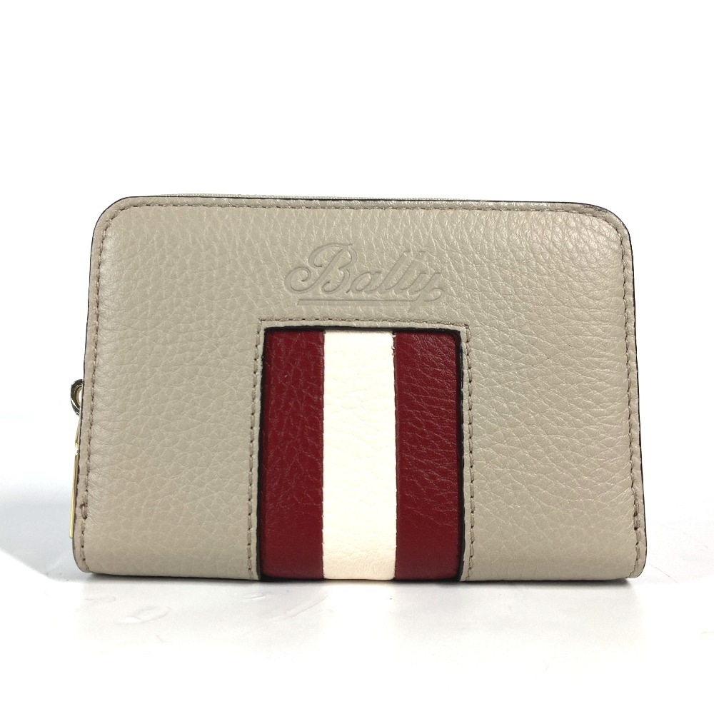 BALLY バリー コインケース TORRIN.TSP ロゴ 財布 小銭入れ ラウンドファスナー レザー ベージュ