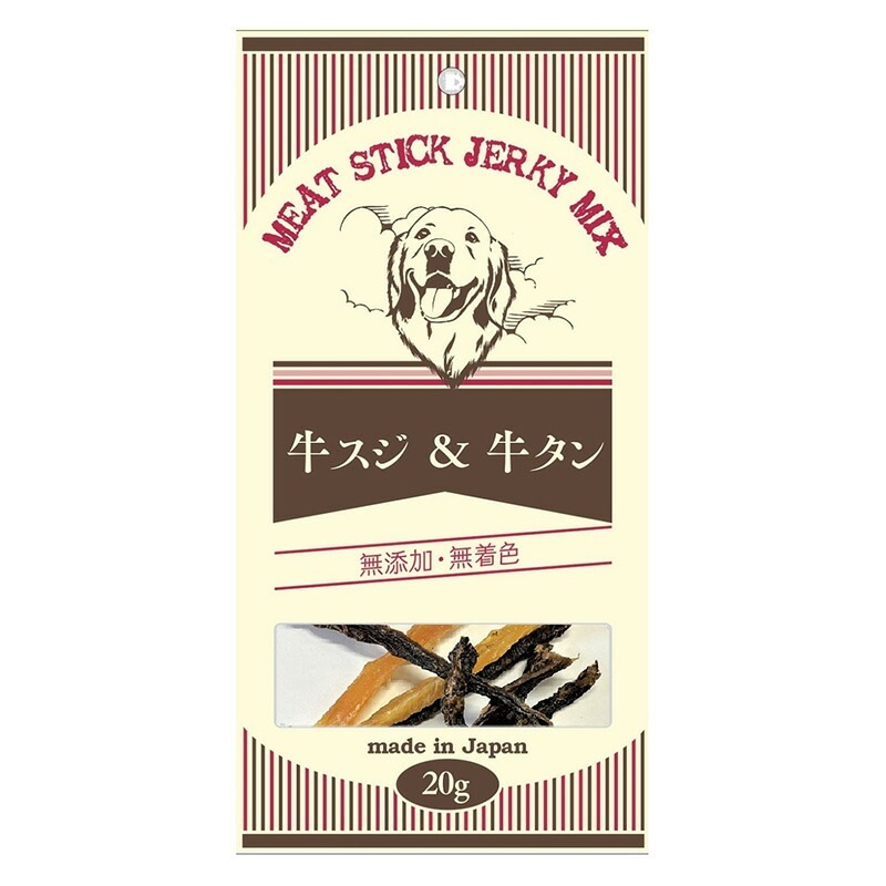 （まとめ買い）アラタ Meat Stick Jerky Mix 牛スジ＆牛タン 20g 犬用おやつ [x7]