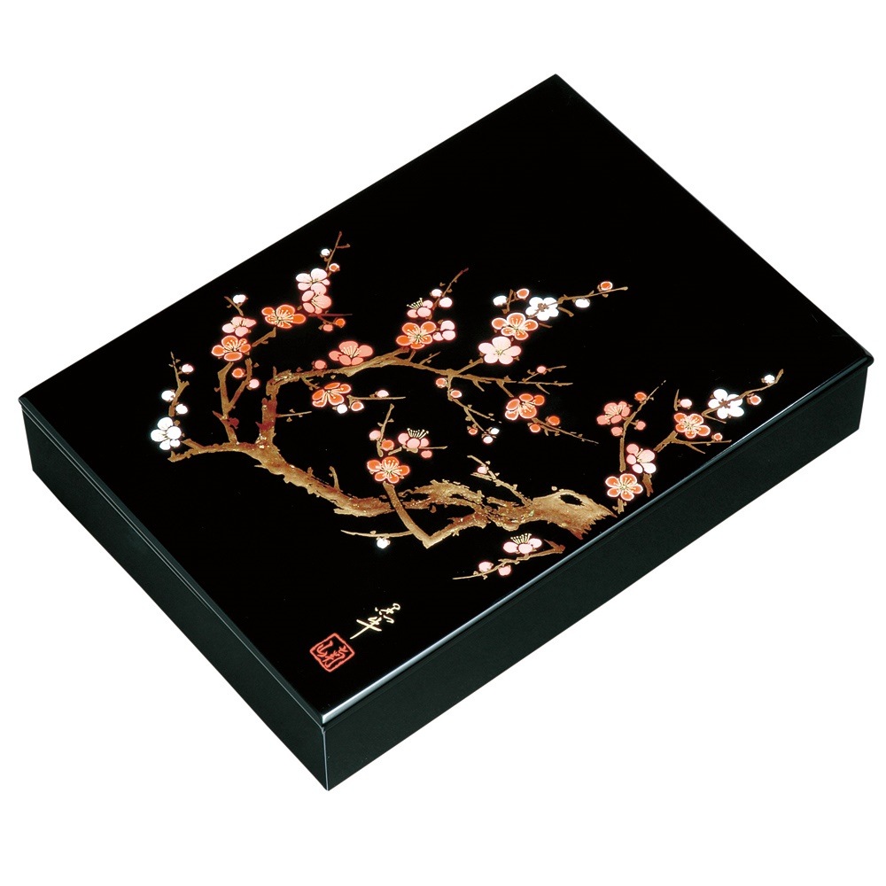 紀州塗り　木製　尺１寸　板蓋手許箱　香林（A4判）