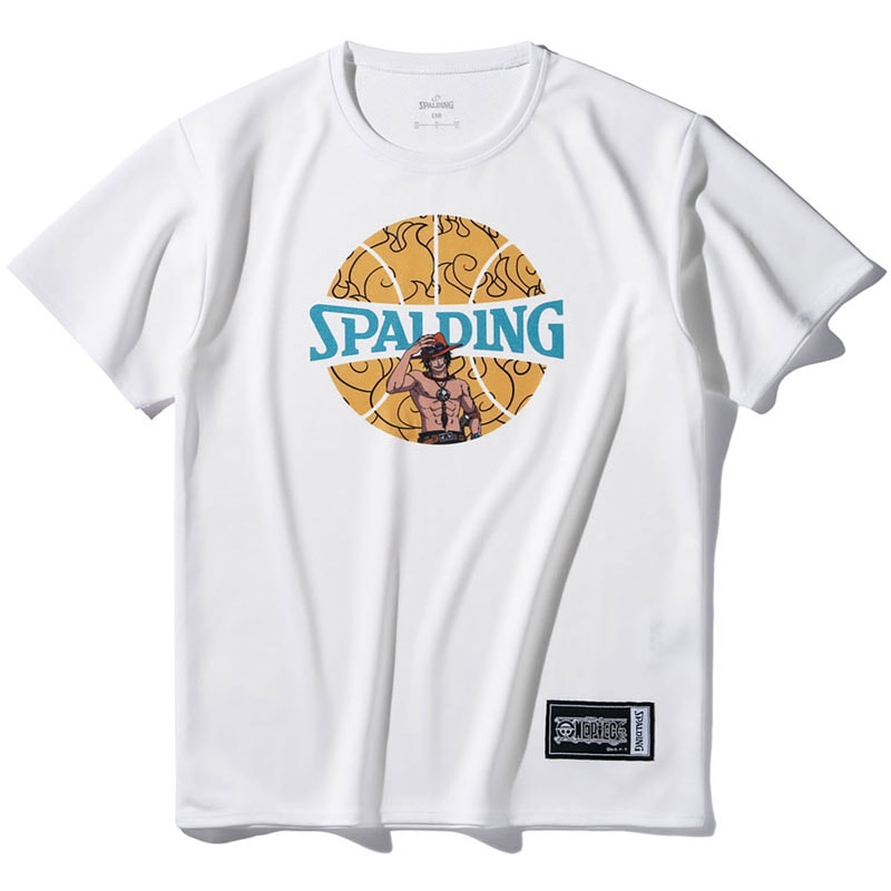 ジュニア Tシャツ ONE PIECE メラメラの実 ボールプリント バスケットボール 半袖Ｔシャツ sjt25158p-2000