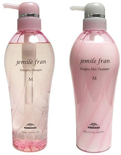 【最安値挑戦中】 ミルボン ジェミールフラン ヒートグロス M シャンプー500ml トリートメント500g セット【jemile fran】