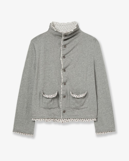 【AEAE】 LAYERED CARDIGAN [MELANGE GREY] 正規品