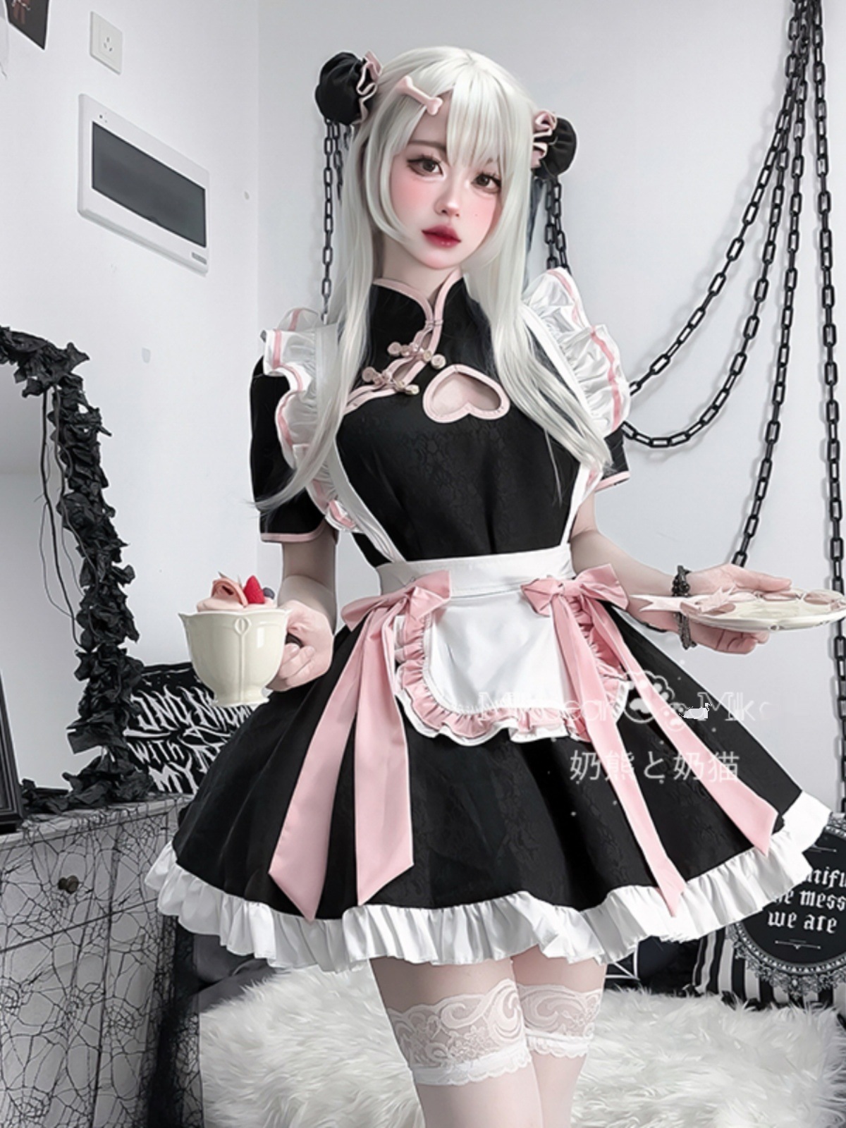 ハロウィンメイド服コスチャイナロリータドレス