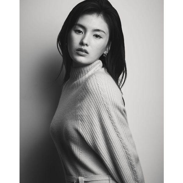 [24FW] [ウール混紡] グレー ストラップ ウール混紡 ホールガーメント ニットワンピース DLSW4D009G2