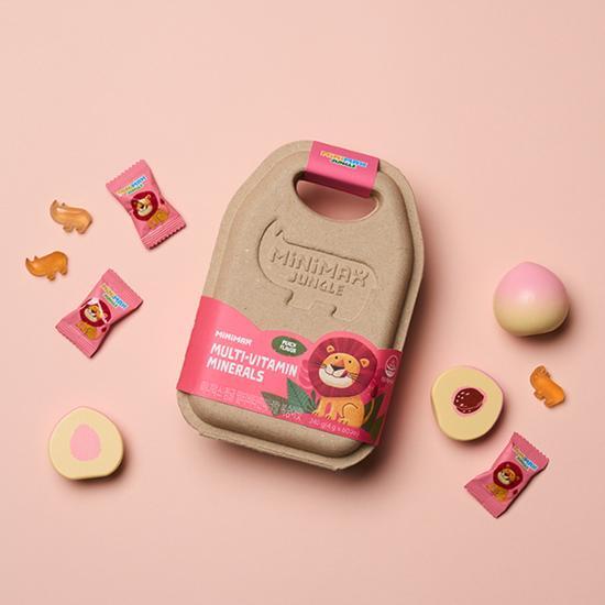 ミニマックス ジャングル マルチビタミンミネラル 桃味 60グミ (30日分)
