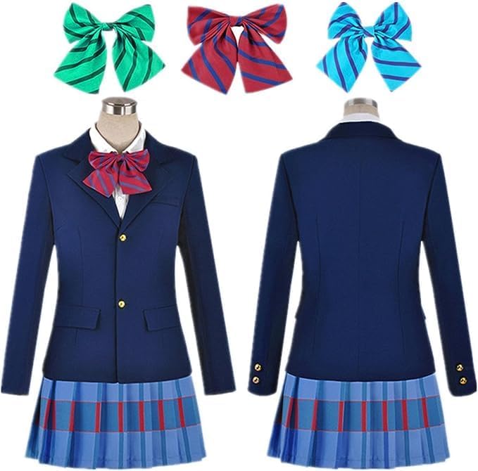 コスプレ lovelive ラブライブ 制服 国立音ノ木坂学院 女子制服 リボン３つ付
