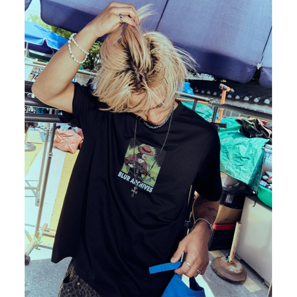 BLUR タンタンショートスリーブ [ブラック]