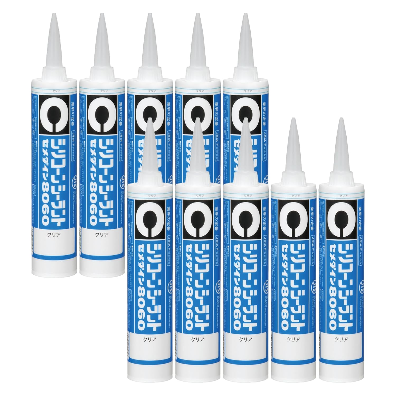 セメダイン JIS シリコーンシーラント 8060 330ml クリア 半透明 10本