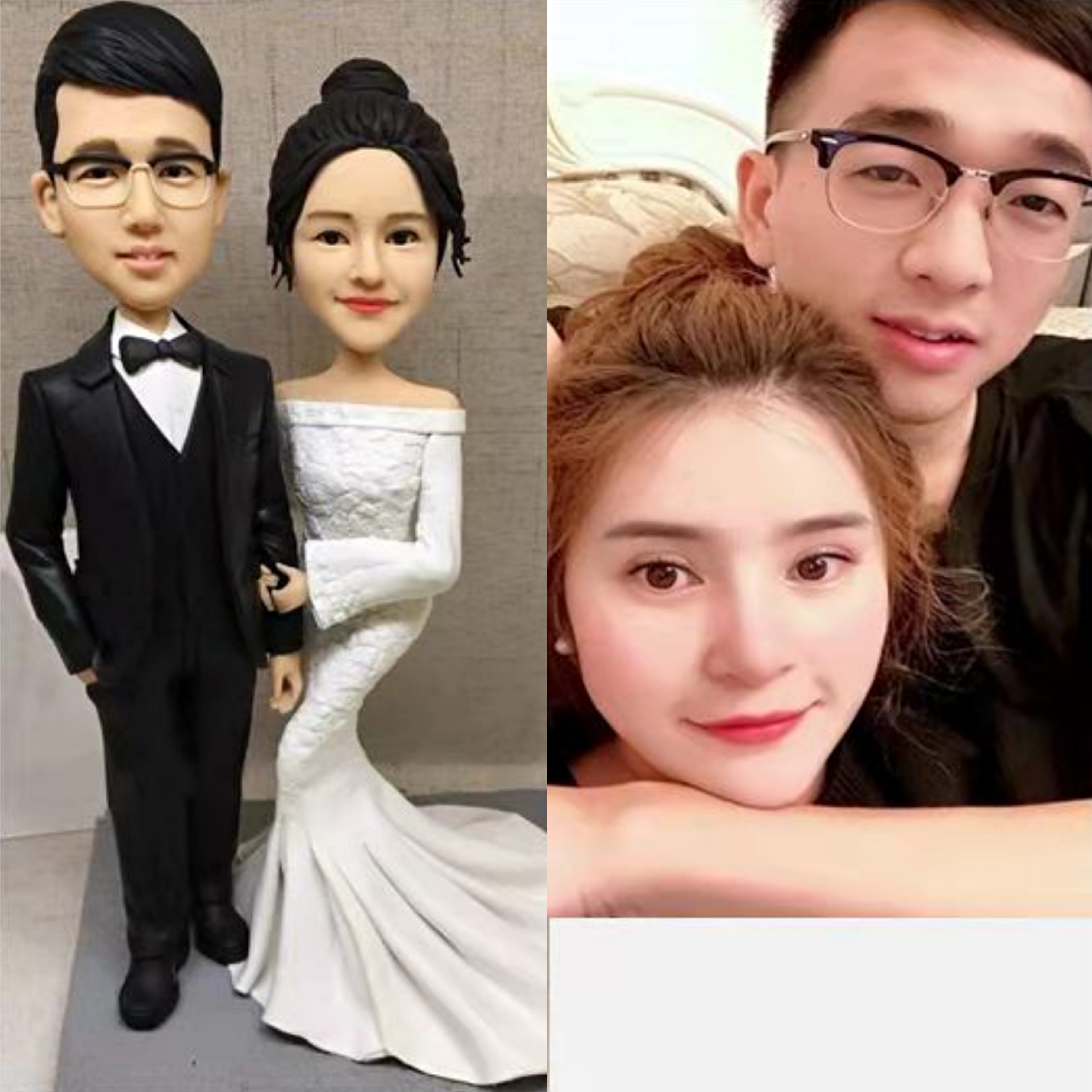 【オーダーメイド】3D肖像画 似顔絵 人形 フィギュア 結婚祝い 周年記念日 カップル 彼氏 彼女 夫婦 両親 贈呈品 記念品