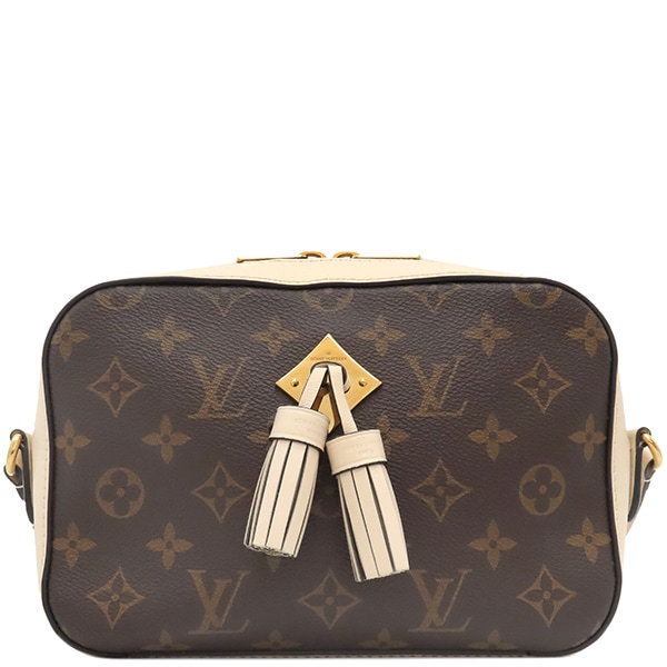 ルイヴィトン LOUIS VUITTON ショルダーバッグ サントンジュ モノグラムキャンバス レザー クレーム ゴールド金具 茶 白 M43559 CA4157【中古】